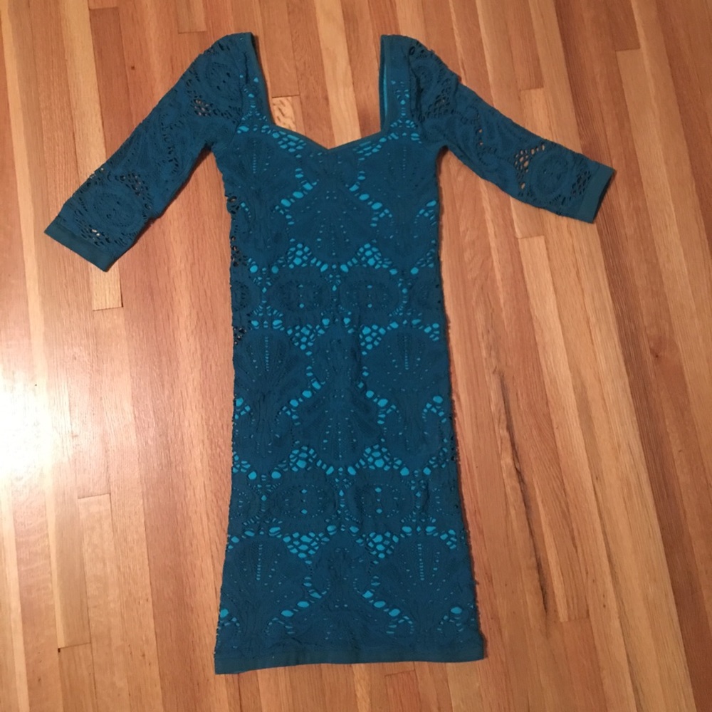 Skin tight blue dress